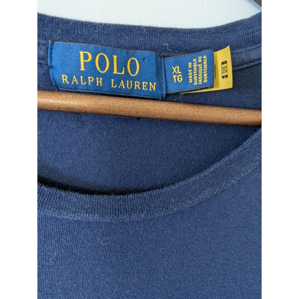 Polo Ralph Lauren Newport Graphic T-Shirt Mens XL Navy Blue Rainbow Logo Cotton - Picture 3 of 8
